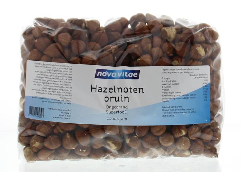 Nova Vitae Hazelnoten bruin ongebrand raw 1 Kilogram