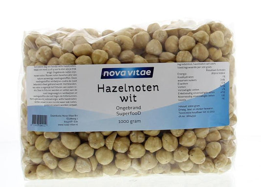 Nova Vitae Hazelnoten wit ongebrand raw 1 Kilogram