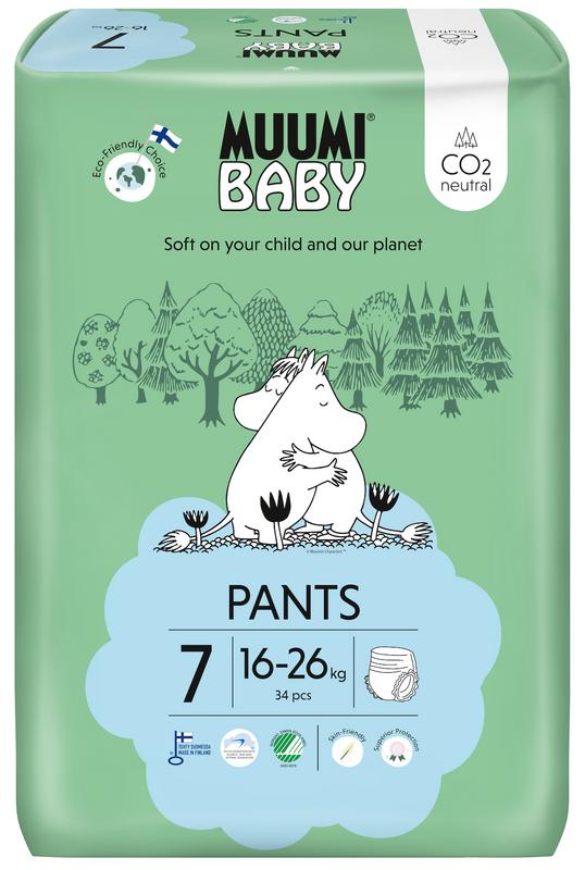 Muumi Baby Ecologische luierbroekjes maat 7 XL 16-26kg 34 Stuks