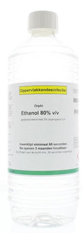 Orphi Alcohol 80% ethanol met 5% IPA 1 Liter
