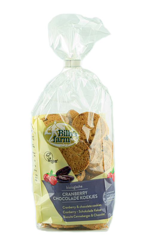 Billy's Farm Cranberry choco cookies bio 175.00 Gram