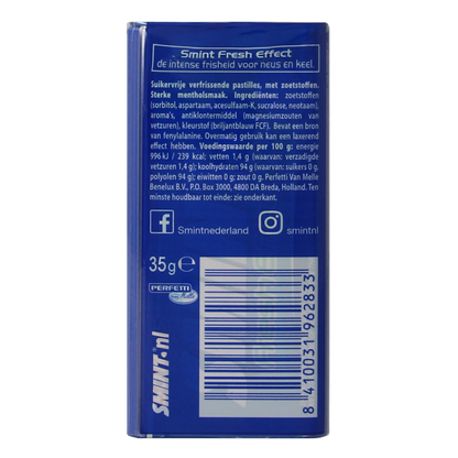 Smint Fresh effect strong menthol 50.00 Stuks