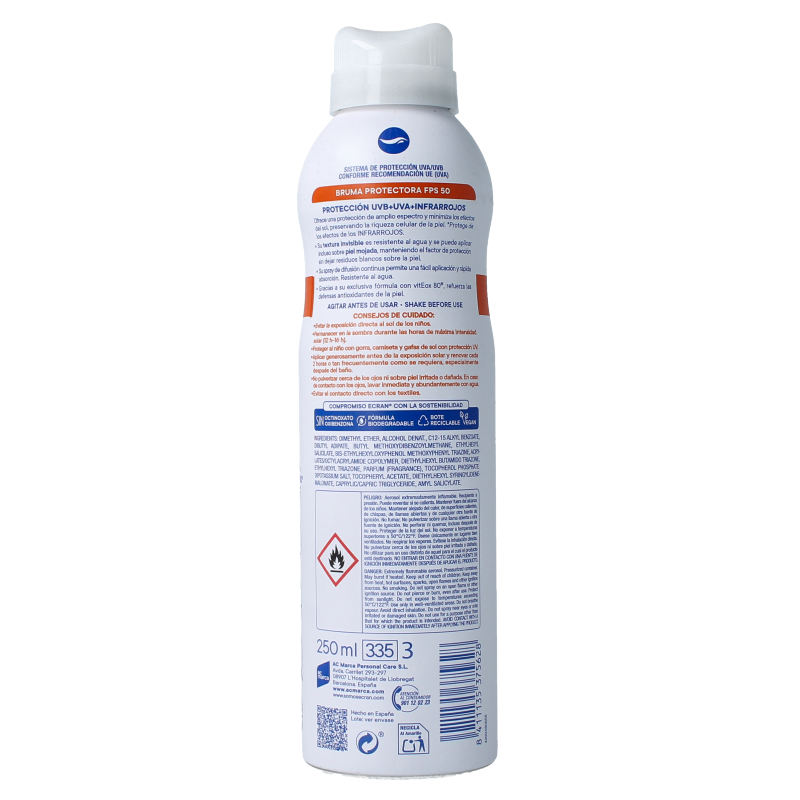 Ecran Sun care kids wet skin spray SPF50 250 Milliliter