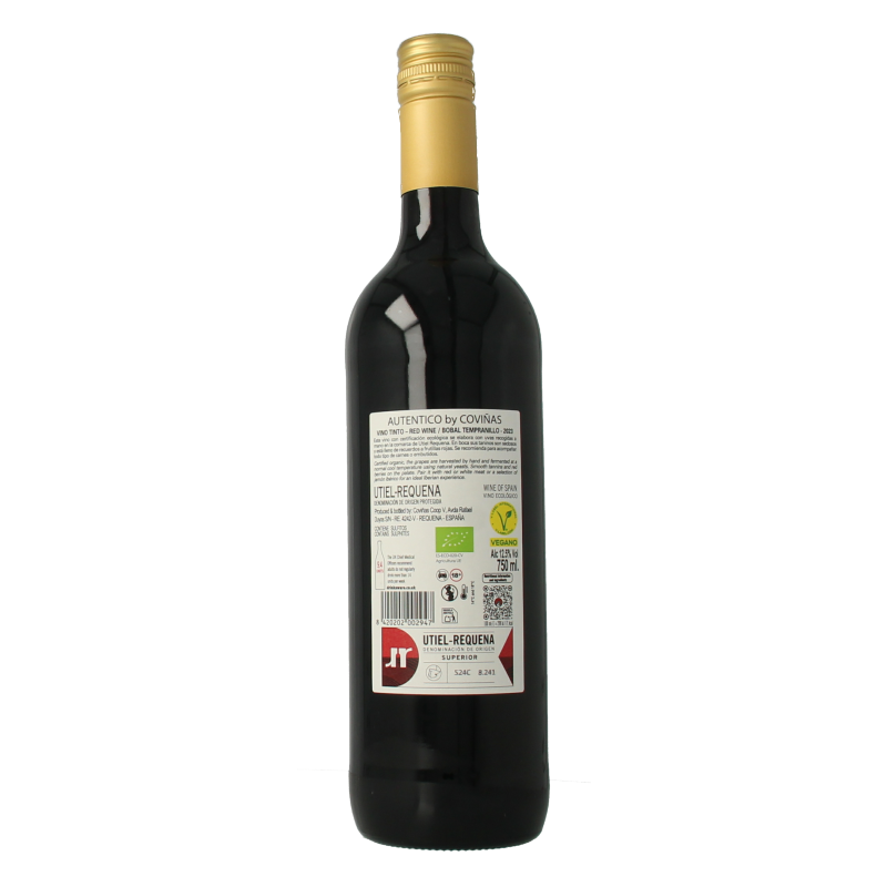 Autentico Bobal tempranillo rode wijn bio 750 Milliliter