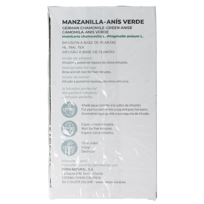 Soria Natural Manzanilla anis infusie 20 Zakjes