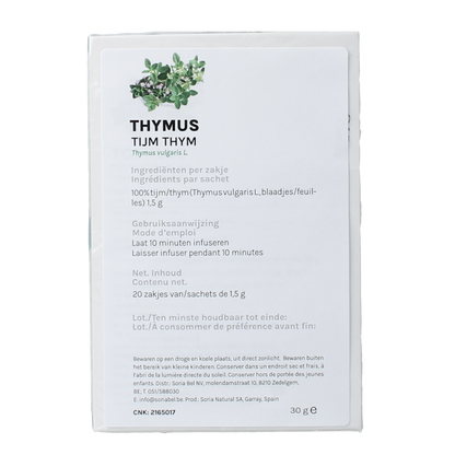 Soria Natural Tijm tomillo infusie 20.00 Zakjes