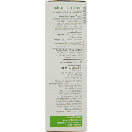 Soria Natural Melissa officinalis XXI 50 Milliliter