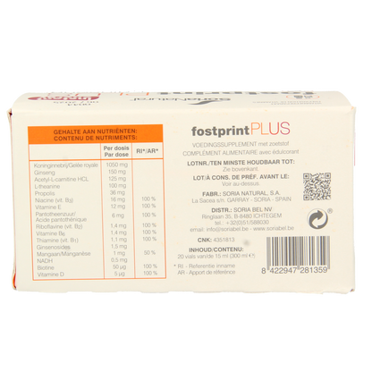 Soria Natural Fost print plus energy 15ml 20.00 Ampullen