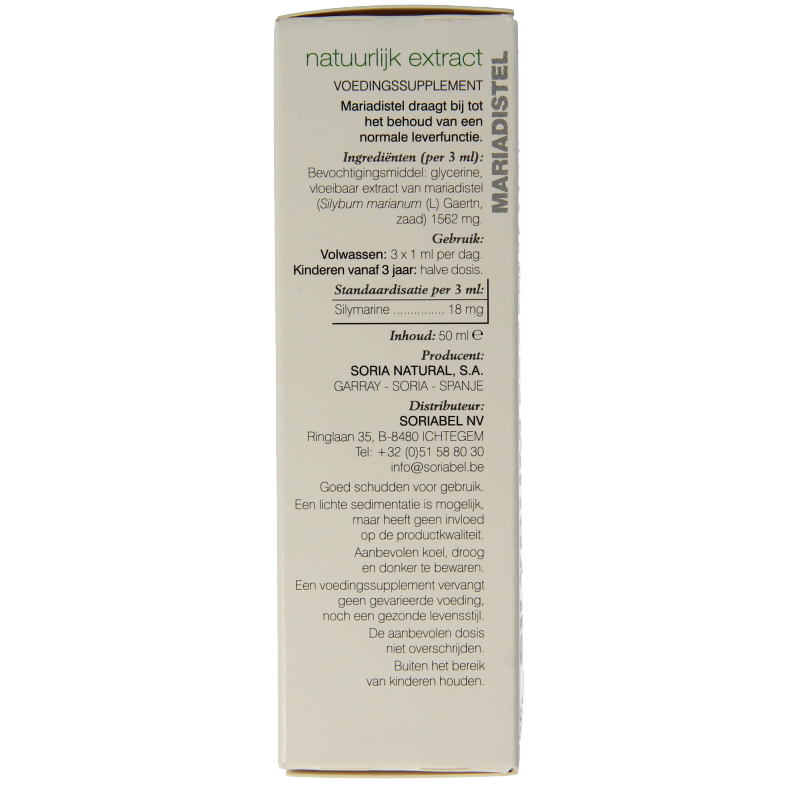 Soria Natural Silybum marianum extract 50 Milliliter