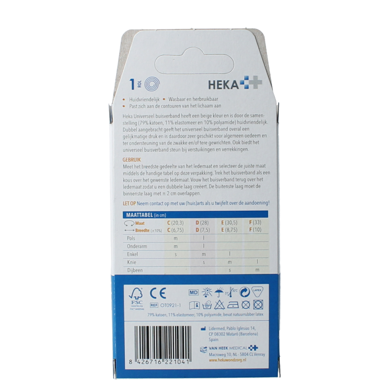 Heka Grip compress beige D 1 Stuks