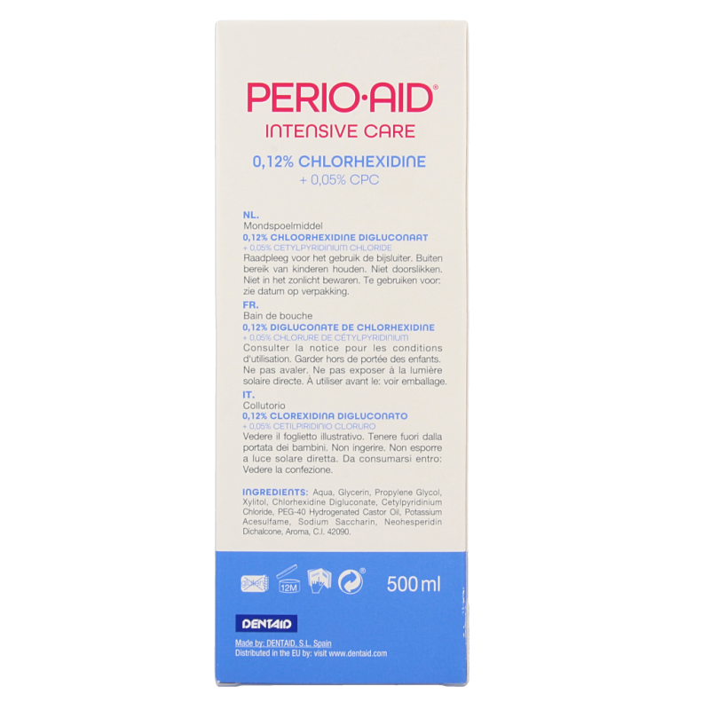 Perio Aid Intensive Care mondspoelmiddel 0.12% CHX 500 Milliliter