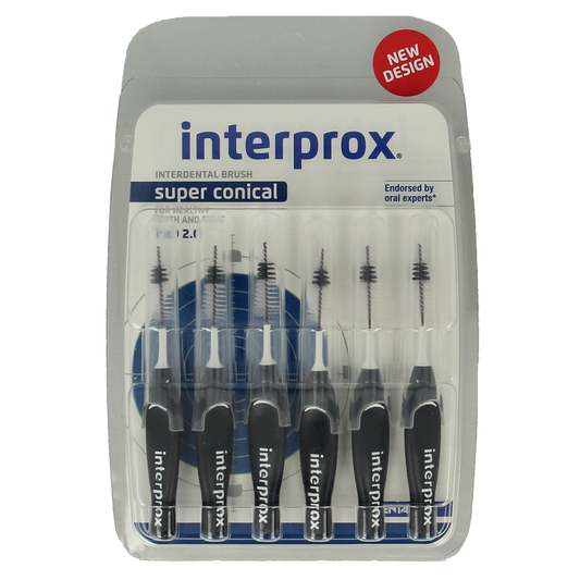 Interprox Super ragers conical donker blauw 6 Stuks