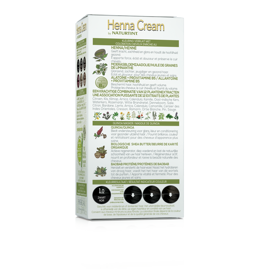 Naturtint Henna cream 1.0 zwart 110 Milliliter