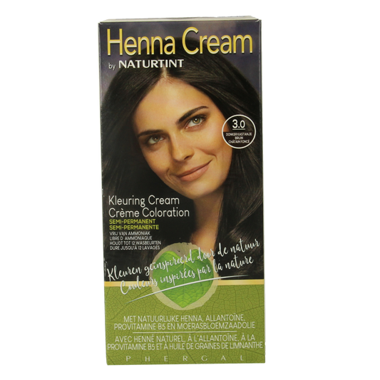 Naturtint Henna cream 3.0 dronker kastanje bruin 110 Milliliter