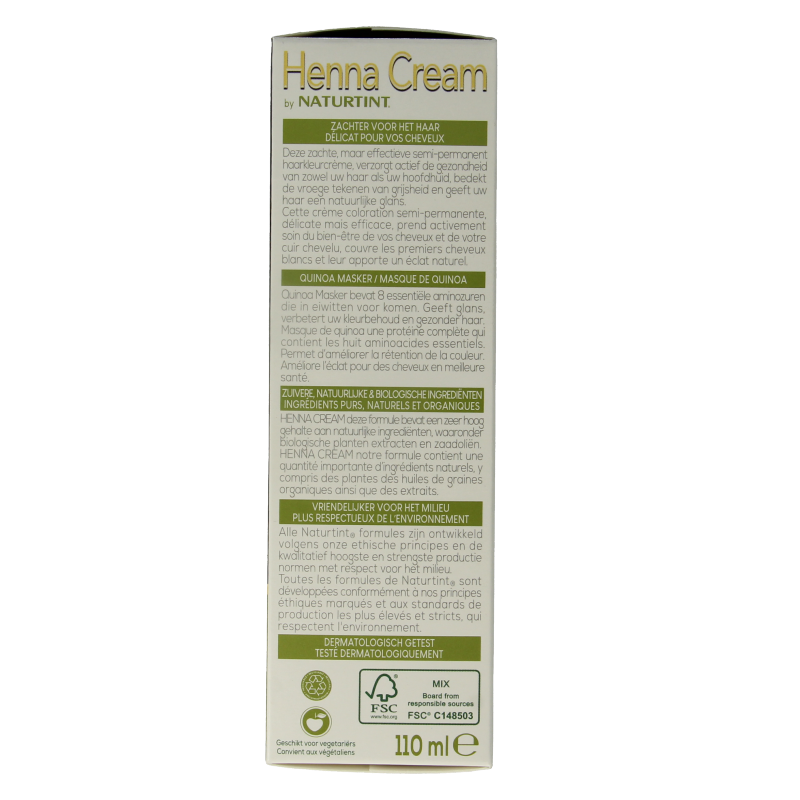 Naturtint Henna cream 3.0 dronker kastanje bruin 110 Milliliter