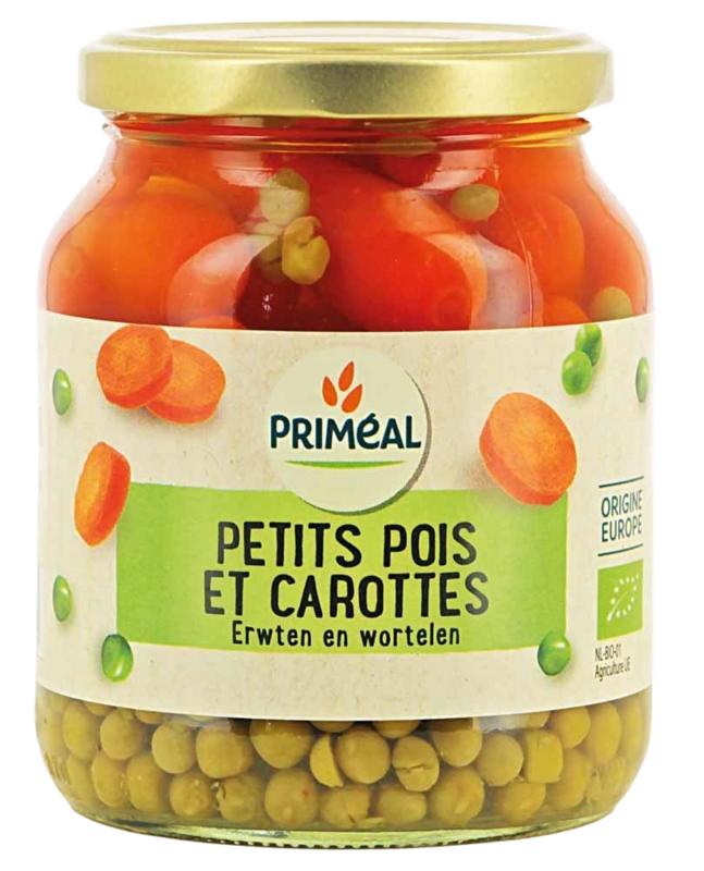 Primeal Doperwten wortelen bio 330.00 Gram