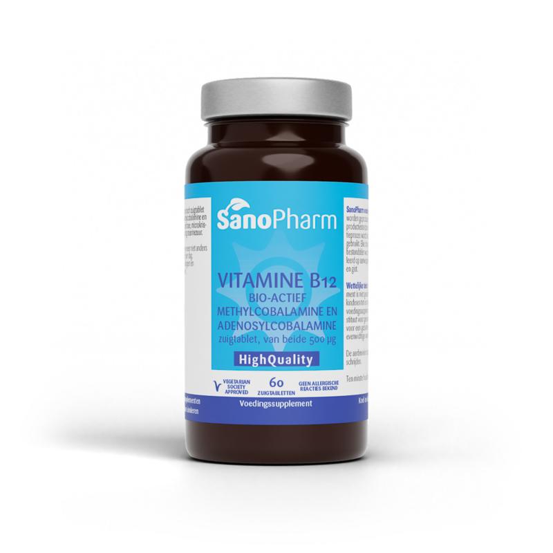 SanoPharm Vitamine B12 methyl adenosylcobalamine 500mcg 60 Zuigtabletten