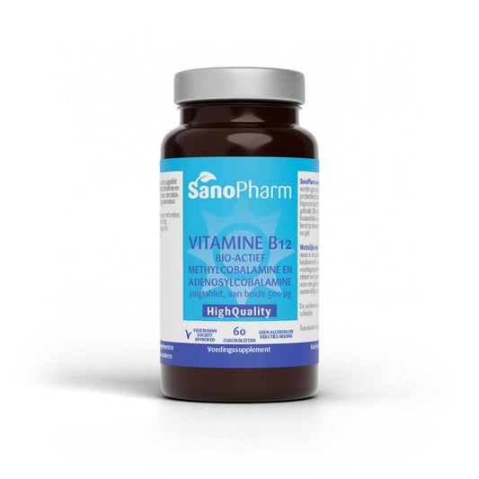 SanoPharm Vitamine B12 methyl adenosylcobalamine 500mcg 60 Zuigtabletten