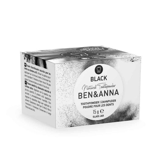 Ben & Anna Tandpoeder zwart active charcoal 20 Gram