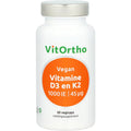 VitOrtho Vitamine D3 1000IE K2 45mcg vegan 60 Vegetarische capsules