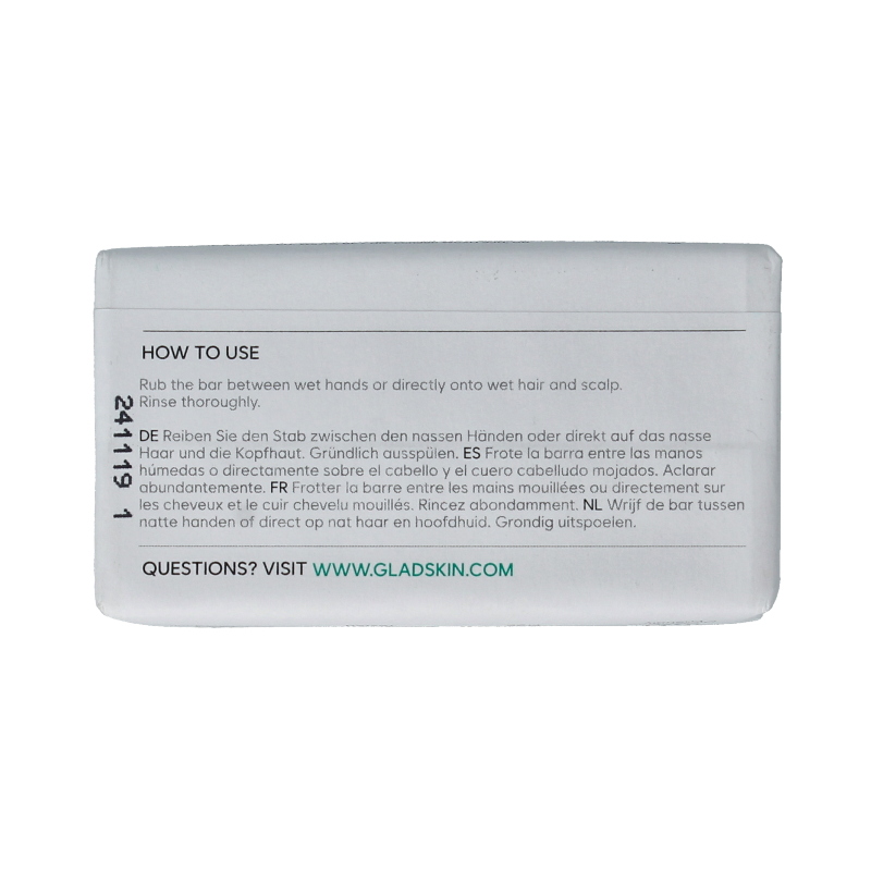 Gladskin Gentle shampoo bar 110 Gram