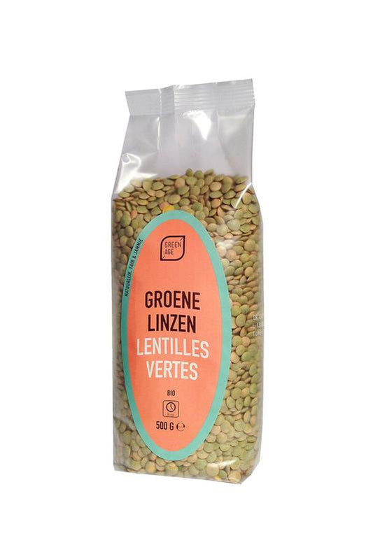 Greenage Groene linzen bio 500 Gram