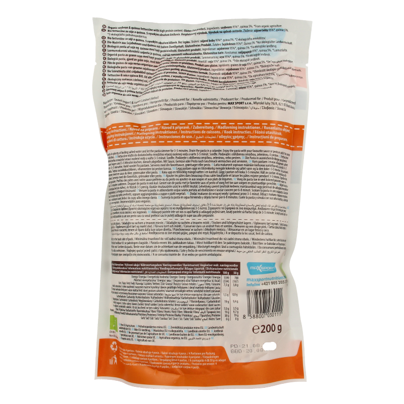 Max Sport Protein pasta quinoa fettucine 200 Gram