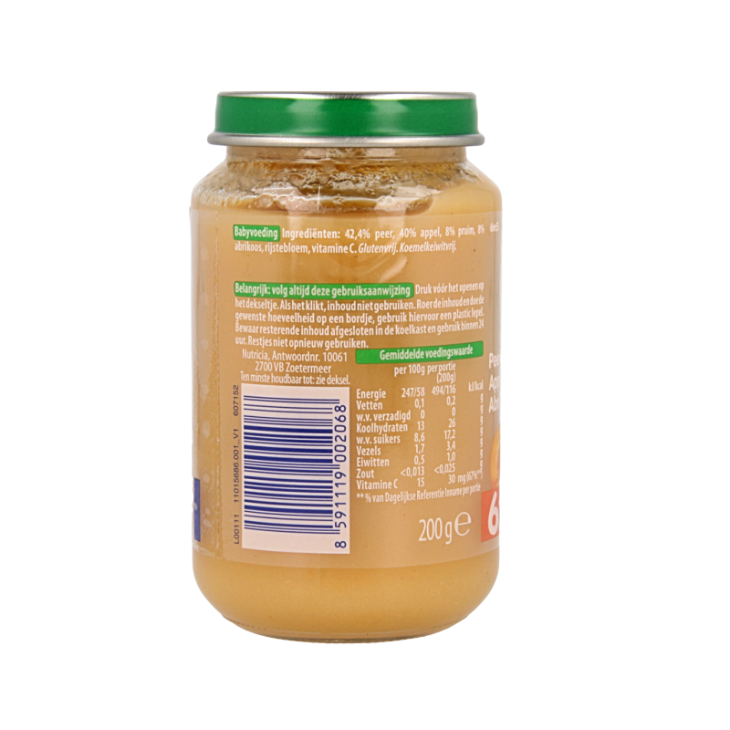 Olvarit Peer appel abrikoos 6M55 200 Gram