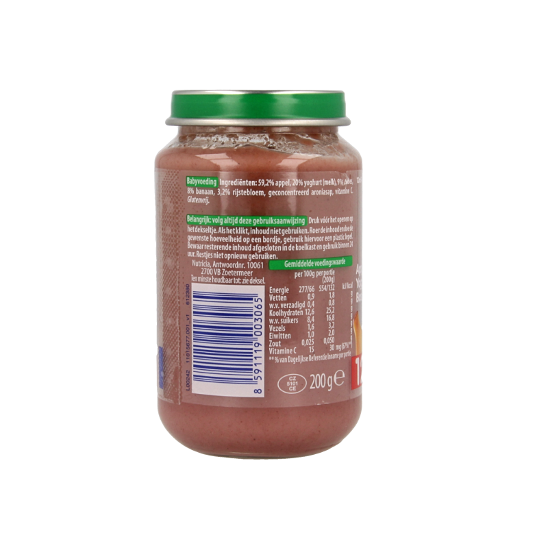 Olvarit Appel yoghurt bosbes 12M54 200 Gram