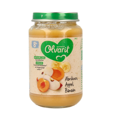 Olvarit Abrikoos appel banaan 8M59 200.00 Gram