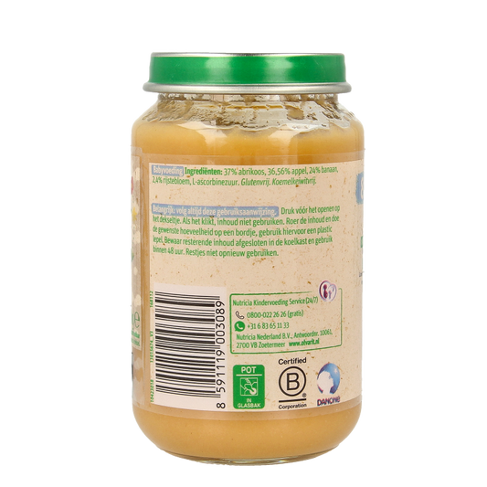 Olvarit Abrikoos appel banaan 8M59 200 Gram