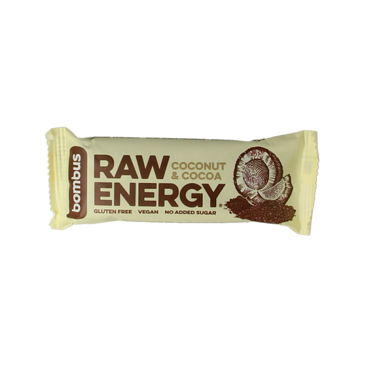 Bombus Raw energy bar coconut & cocoa 50.00 Gram
