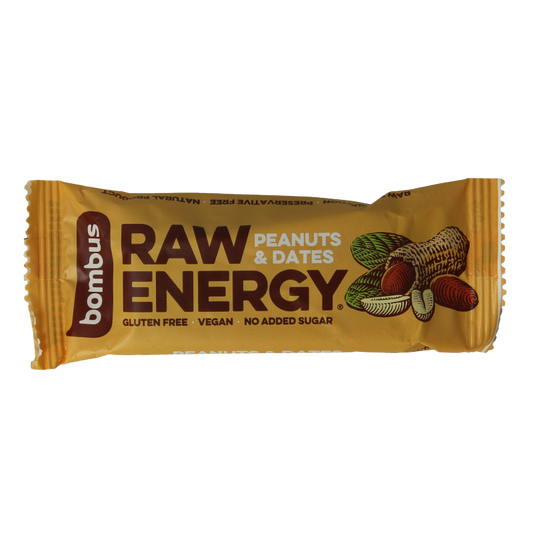 Bombus Raw energy bar peanut & dates 50 Gram
