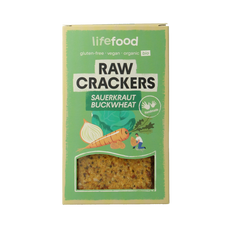 Lifefood Life crackers zuurkool boekweit raw bio 90.00 Gram