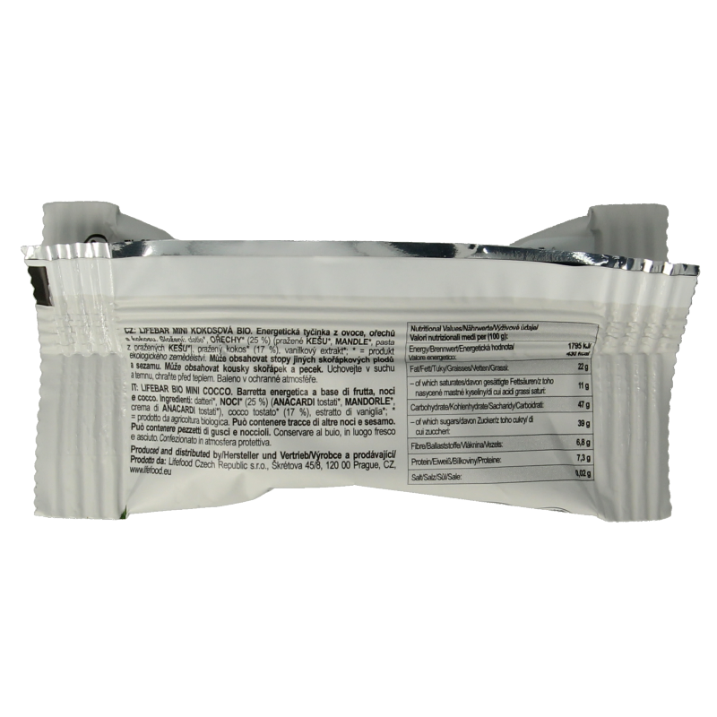 Lifefood Lifebar kokos mini bio 25 Gram