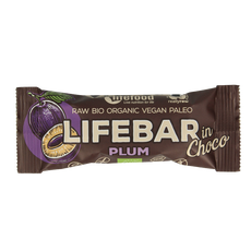Lifefood Lifebar Inchoco pruimen bio raw 40 Gram