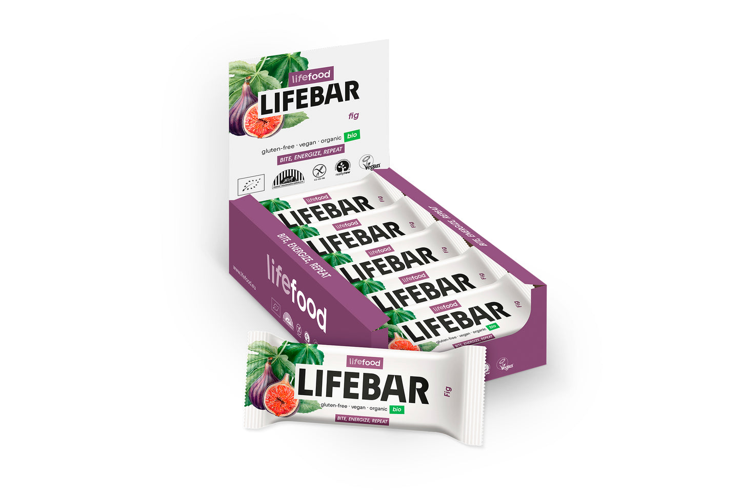 Lifefood Lifebar energiereep vijg raw en bio 40 Gram