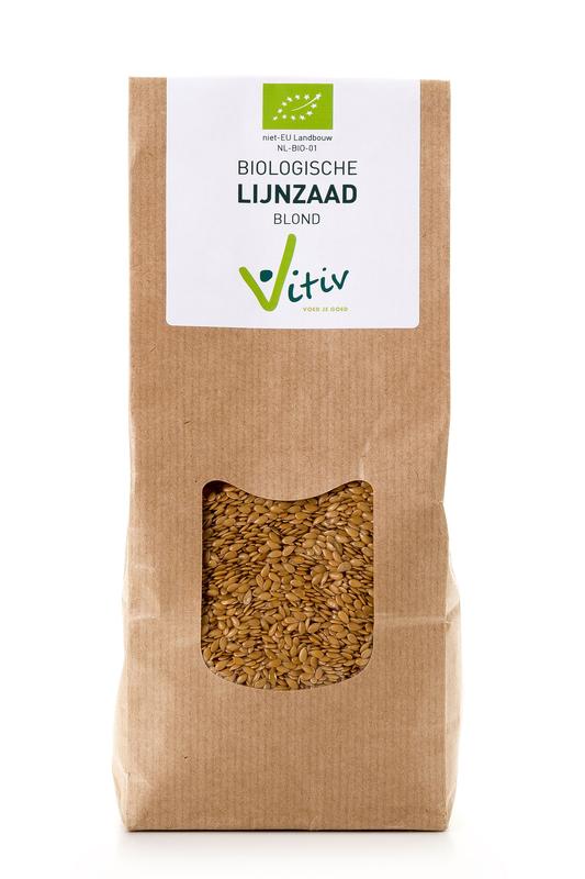 Vitiv Lijnzaad blond bio 500 Gram
