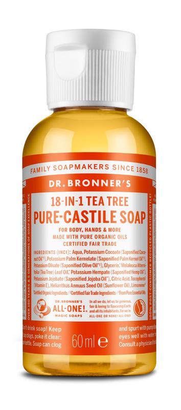Dr Bronners Liquid soap tea tree 60 Milliliter