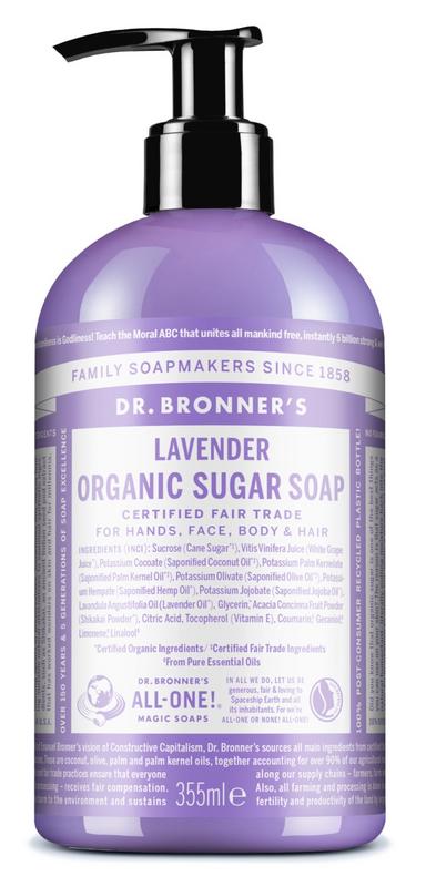 Dr Bronners Lavendel suiker zeep bio 355 Milliliter