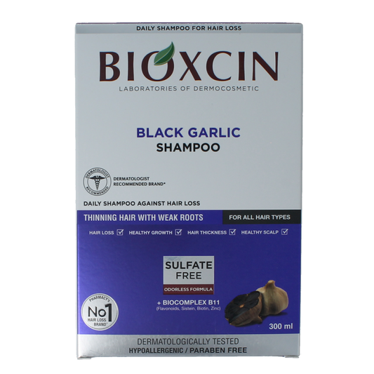 Bioxcin Shampoo zwarte knoflook 300 Milliliter