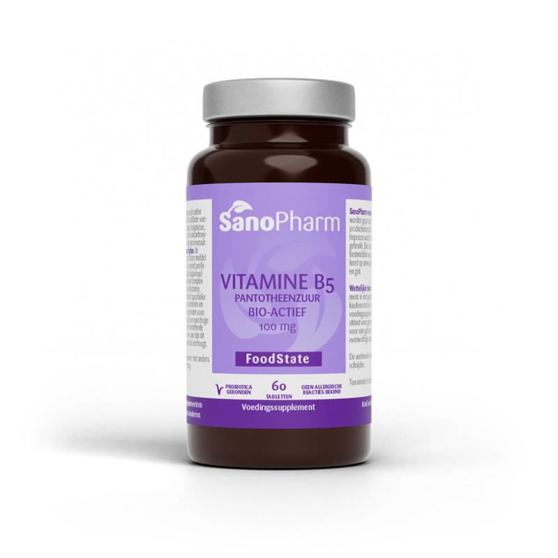 SanoPharm Vitamine B5 pantotheenzuur 100mg 60 Tabletten