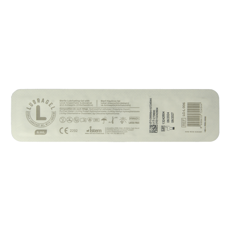 Lubragel  Glijmiddel lidocainegel 6ml 1 Stuks