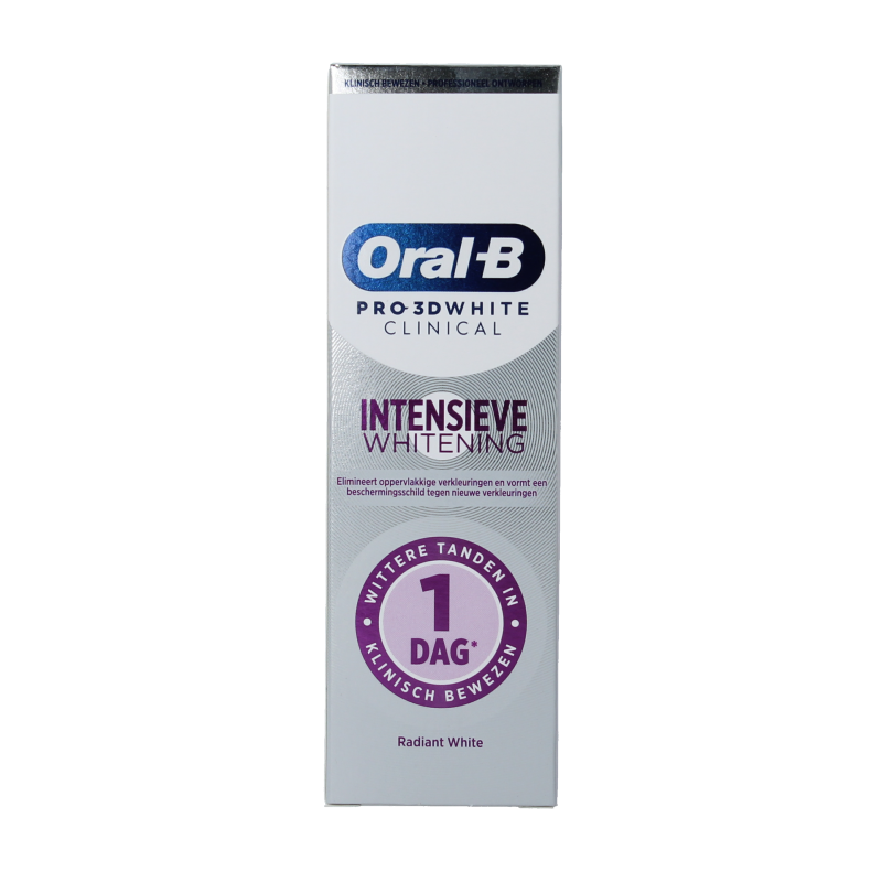 Oral B Tandpasta 3D white clinical radiant 75 Milliliter