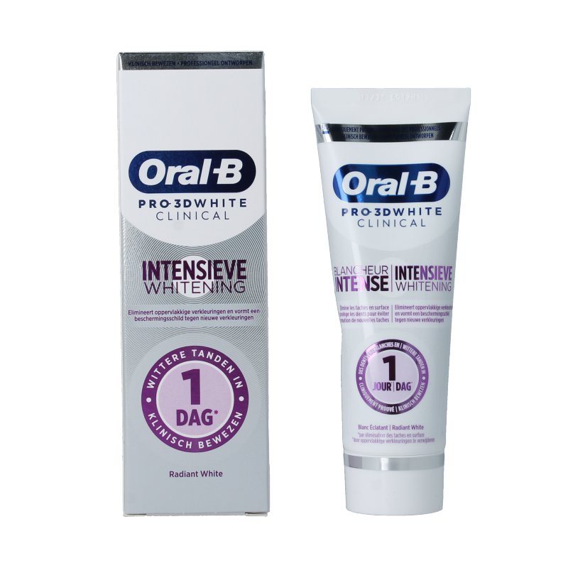 Oral B Tandpasta 3D white clinical radiant 75 Milliliter