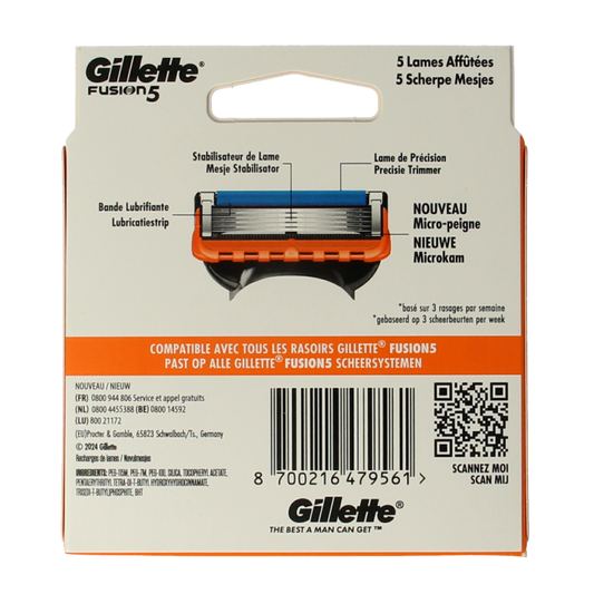 Gillette Fusion manual blades 8 Stuks