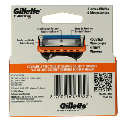 Gillette Fusion manual blades 4.00 Stuks