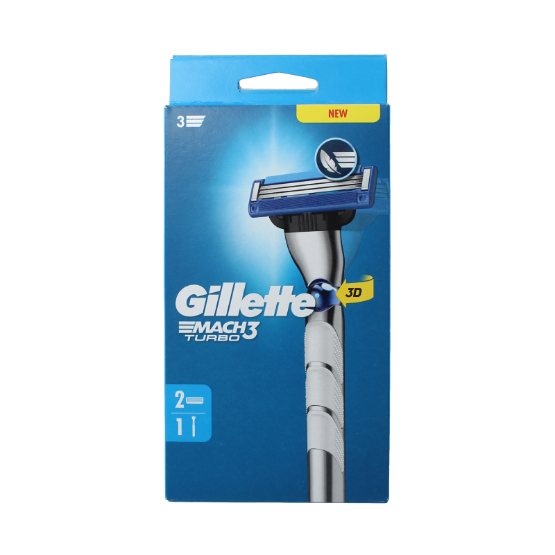 Gillette Mach 3 turbo scheersysteem 2 up 1 Stuks