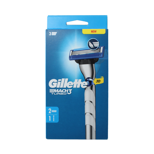 Gillette Mach 3 turbo scheersysteem 2 up 1 Stuks