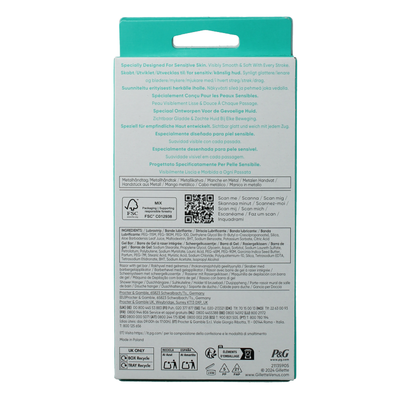 Gillette Comfortglide sensitive apparaat 1 Stuks